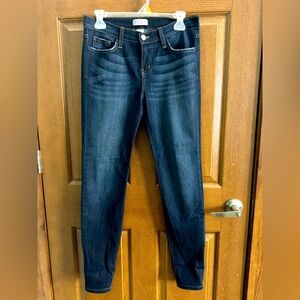 NWOT Judy Blue jeans!Darker denim w/worn/roughed edges on pockets-made this way.